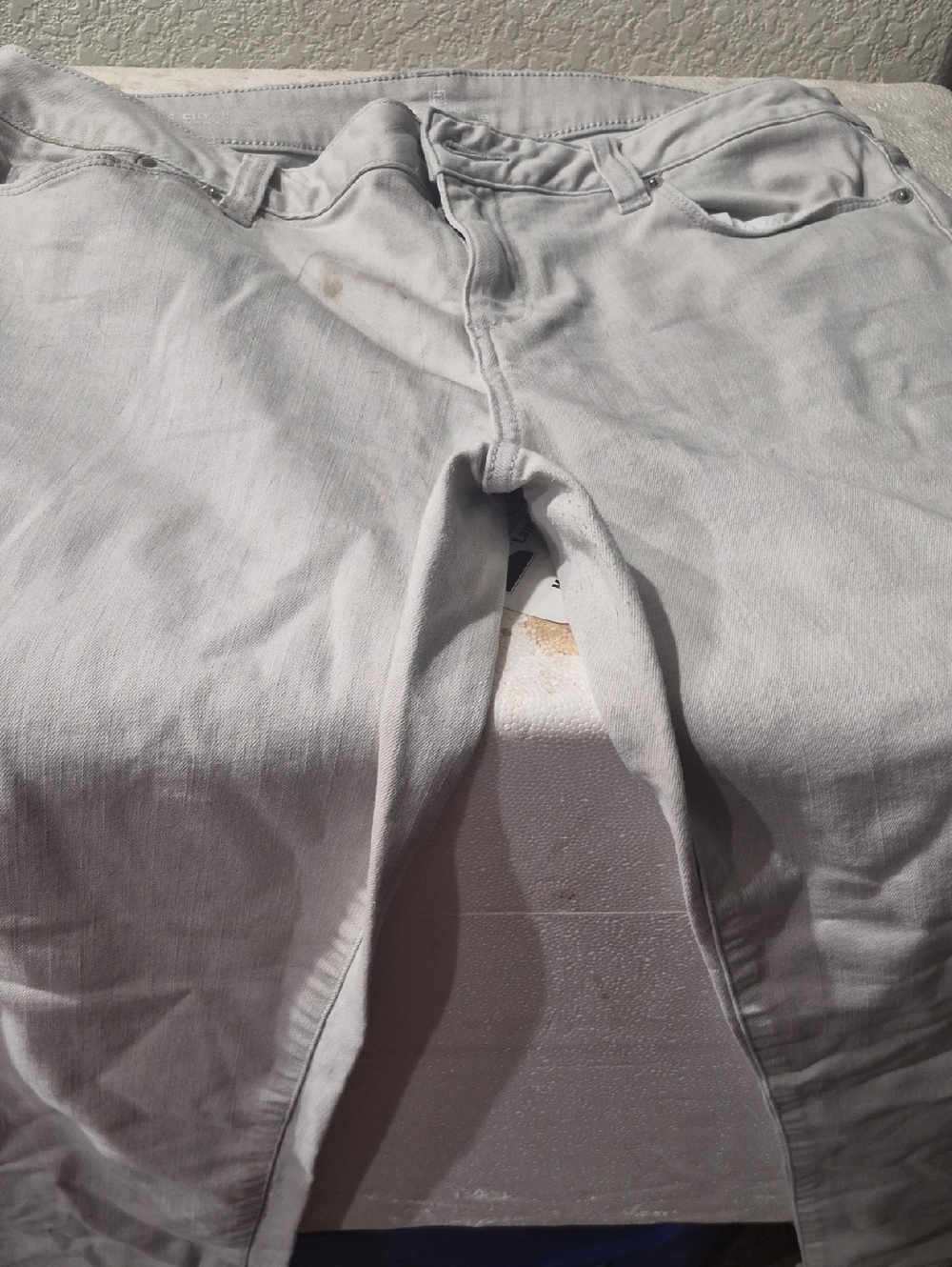 Liz Claiborne Light Gray Casual Denim Pants